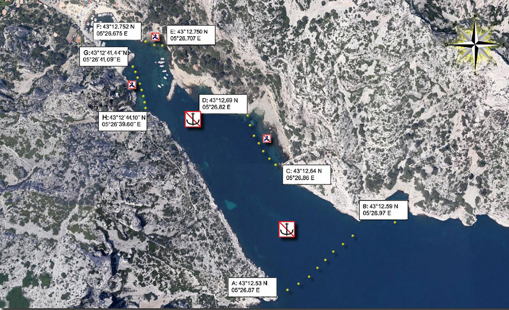 Le port de Morgiou balisage